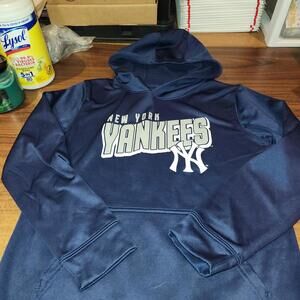 New York Yankees Hoodie Youth Boys Large (14-16) Blue Baseball MLB Authentic